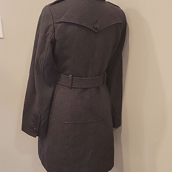 Guess Women's Double-Breasted Gray WOOL blend Coat size S - Picture 2 of 5